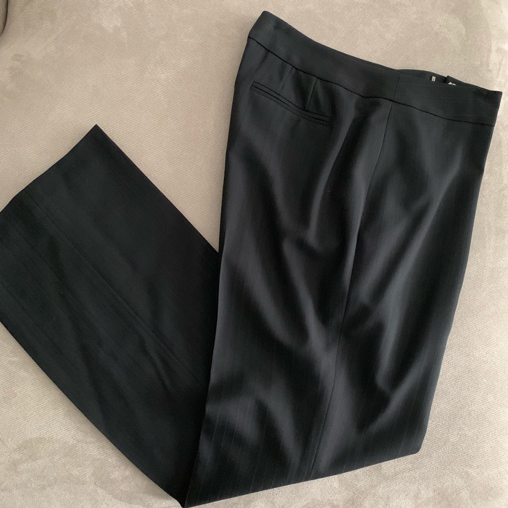 Ann Taylor Suit Pant, Black Pinstriped, Size 6P